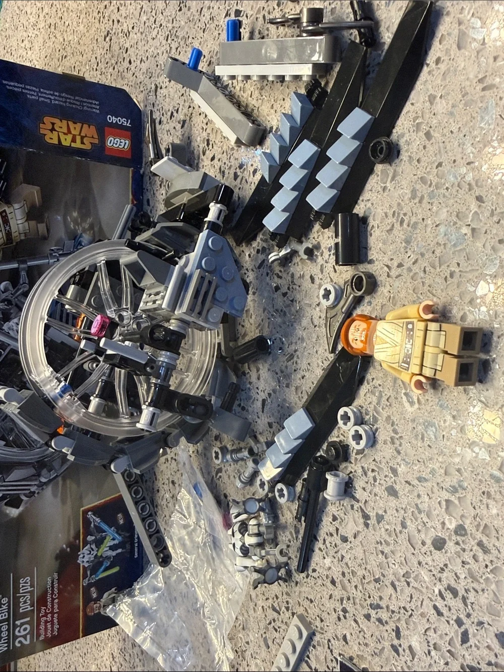 Lego Star Wars General Grievous Wheel Bike - 75040 with Minifig, incomplete set